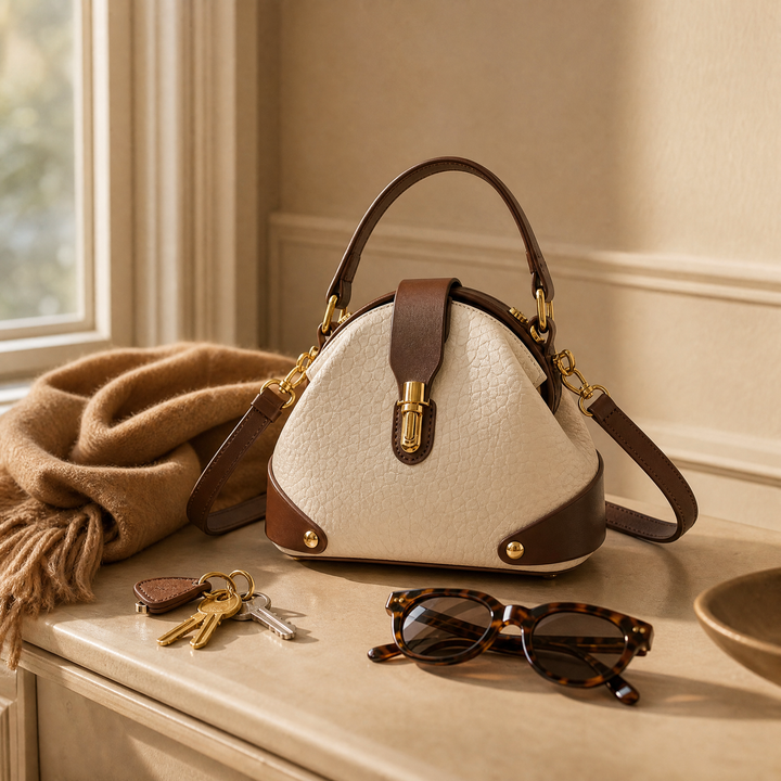 Cola Two-Tone Leather Handbag for Day to Night - Elena Harper