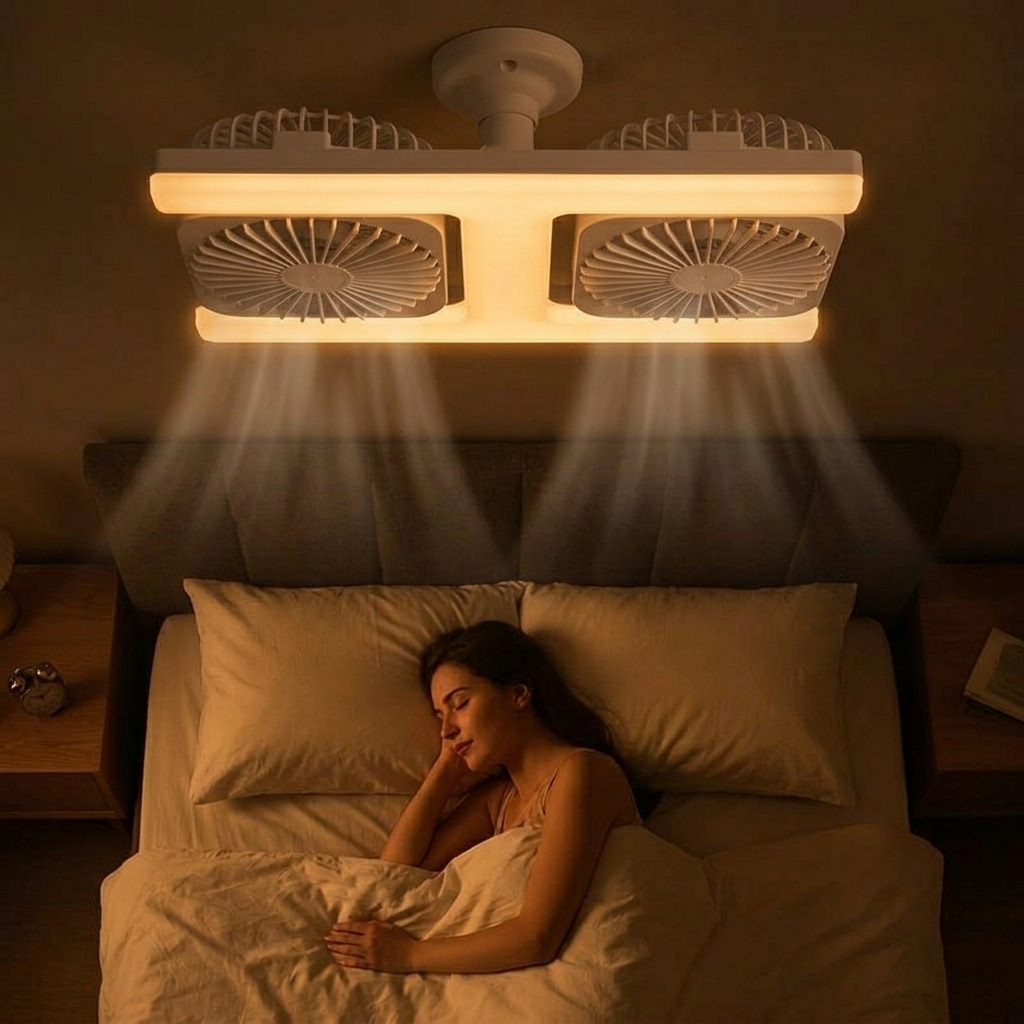 Breezo Screw-In Ceiling Fan with LED Light - Elena Harper