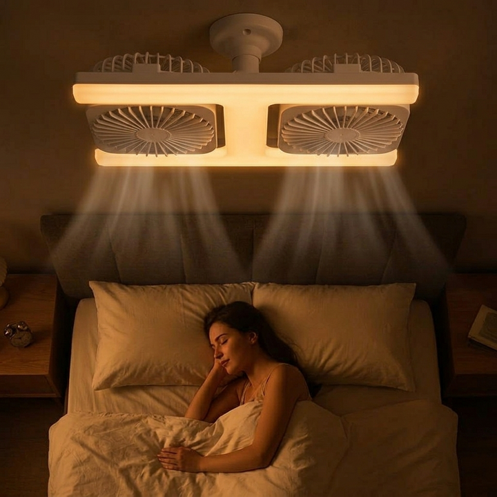 Breezo Screw-In Ceiling Fan with LED Light - Elena Harper