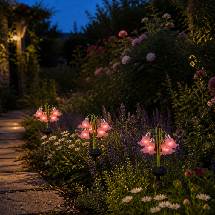 Bloomvale Solar Tulip Garden Path Lights - Elena Harper