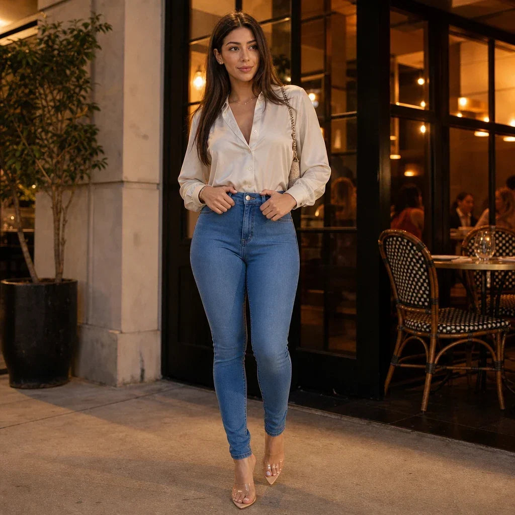 Contoura High-Waisted Stretch Skinny Jeans - Elena Harper