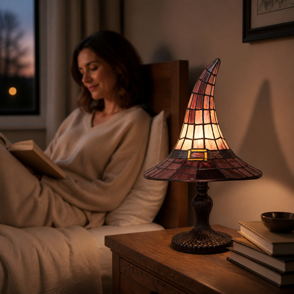 Duskwick Witch Hat Silhouette Table Lamp - Elena Harper