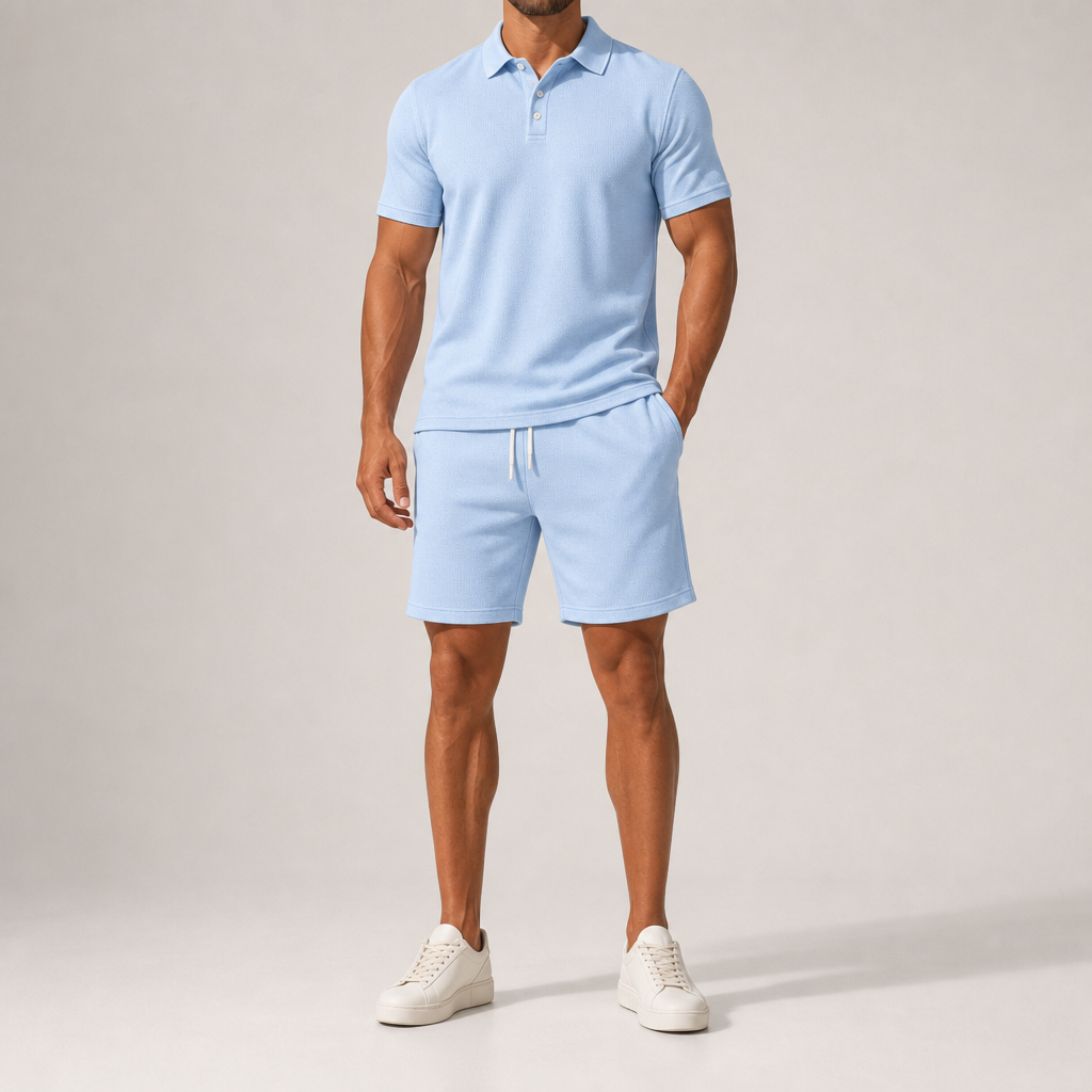 The Capri Knit Polo & Shorts Set