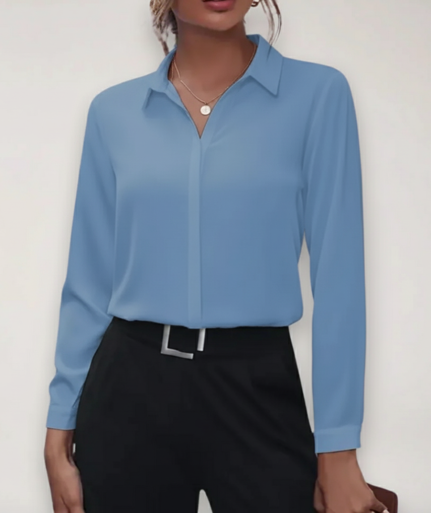 Sondra | Women's Spring Office Blouse with Button Closure