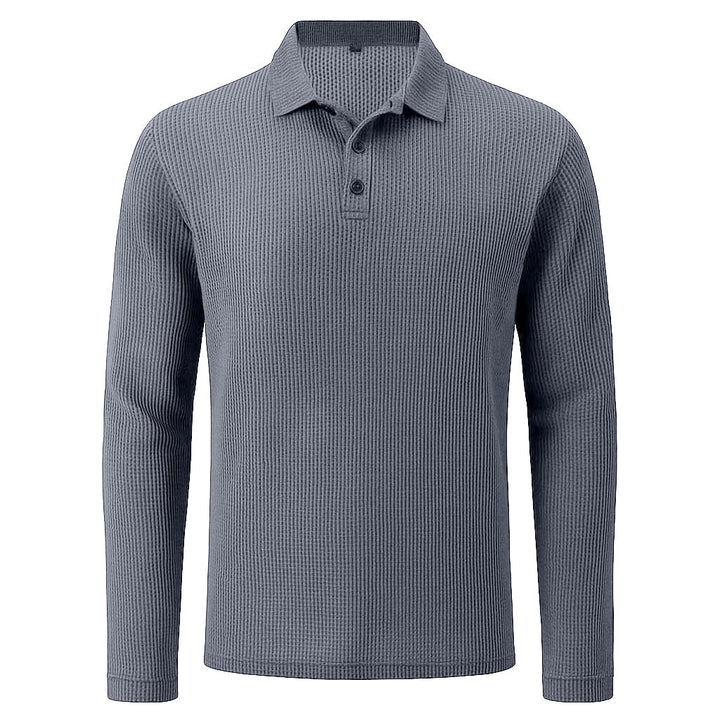 Lusso - Men's Ultra Comfortable Long Sleeve Polo Shirt