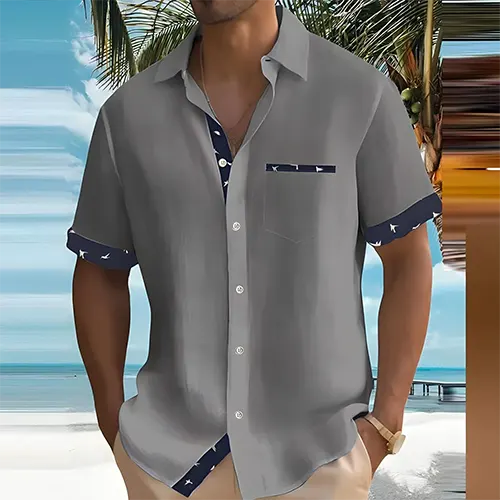 Men's Short Sleeve Summer Shirt Lightweight & Breathable, view 2 - Elena Harper