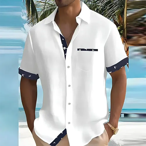 Men's Short Sleeve Summer Shirt Lightweight & Breathable, view 4 - Elena Harper