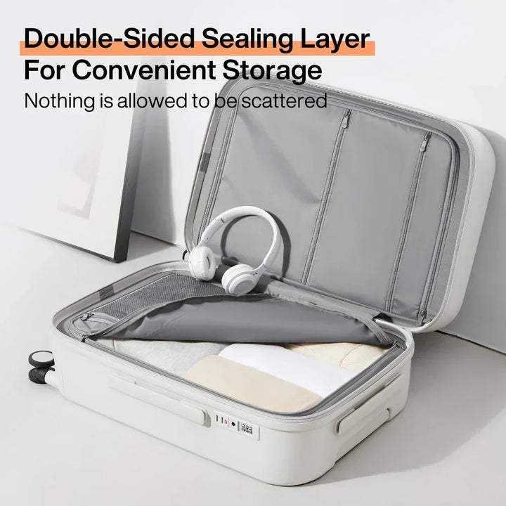 Lightweight Hard-shell Travel Suitcase with Spinner Wheels, view 3 - Elena Harper