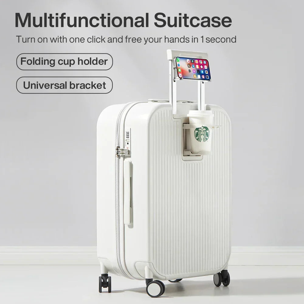 Lightweight Hard-shell Travel Suitcase with Spinner Wheels, view 5 - Elena Harper
