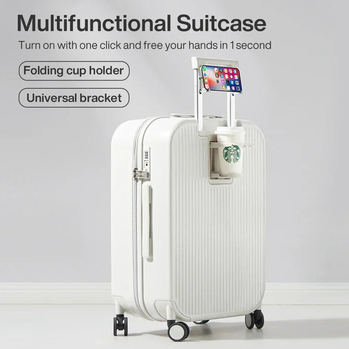 Lightweight Hard-shell Travel Suitcase with Spinner Wheels, view 5 - Elena Harper