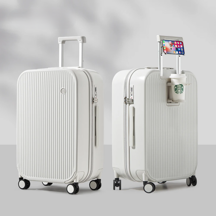 Lightweight Hard-shell Travel Suitcase with Spinner Wheels, view 8 - Elena Harper