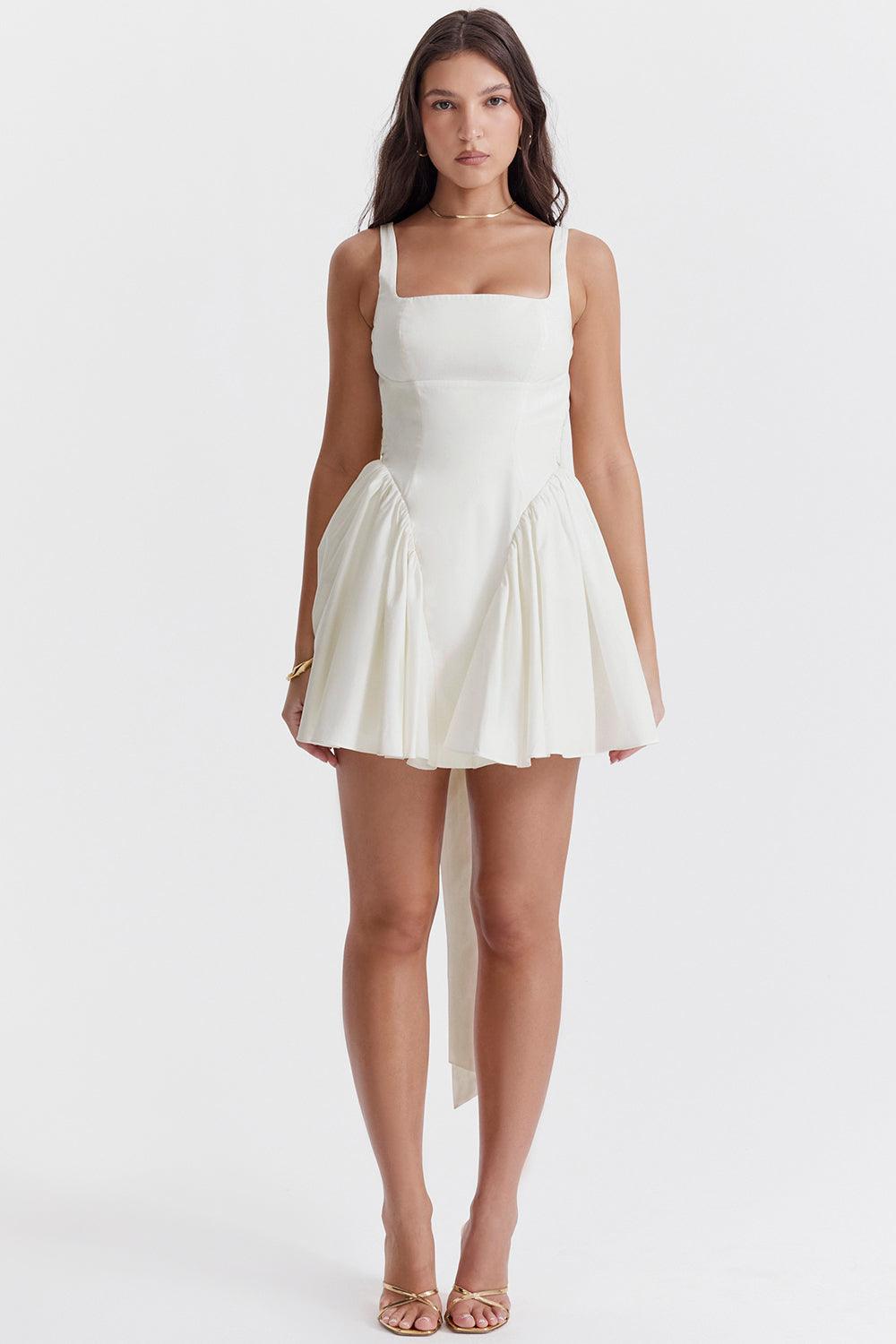 Ethereal Elegance: The White Bow Dress