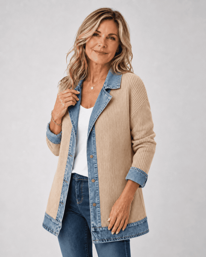 Women's Casual Fit Denim Jacket Casual and Easy to Layer, view 3 - Elena Harper