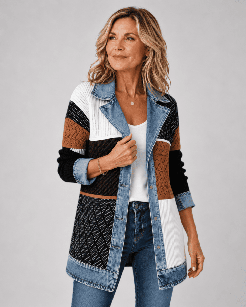 Women's Casual Fit Denim Jacket Casual and Easy to Layer, view 4 - Elena Harper
