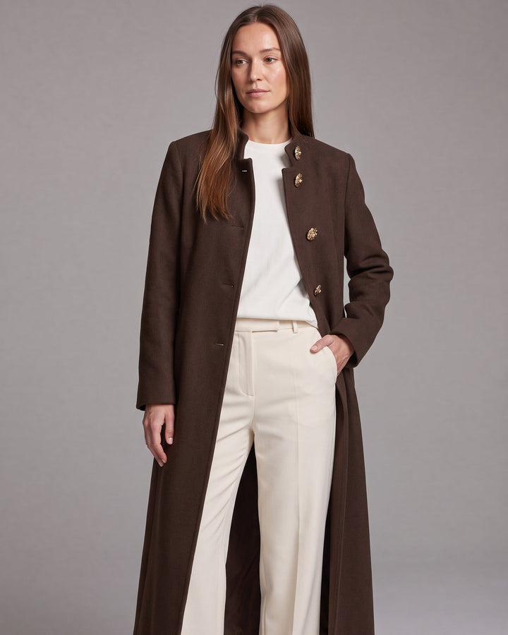 Gold Button Long Knit Gilet