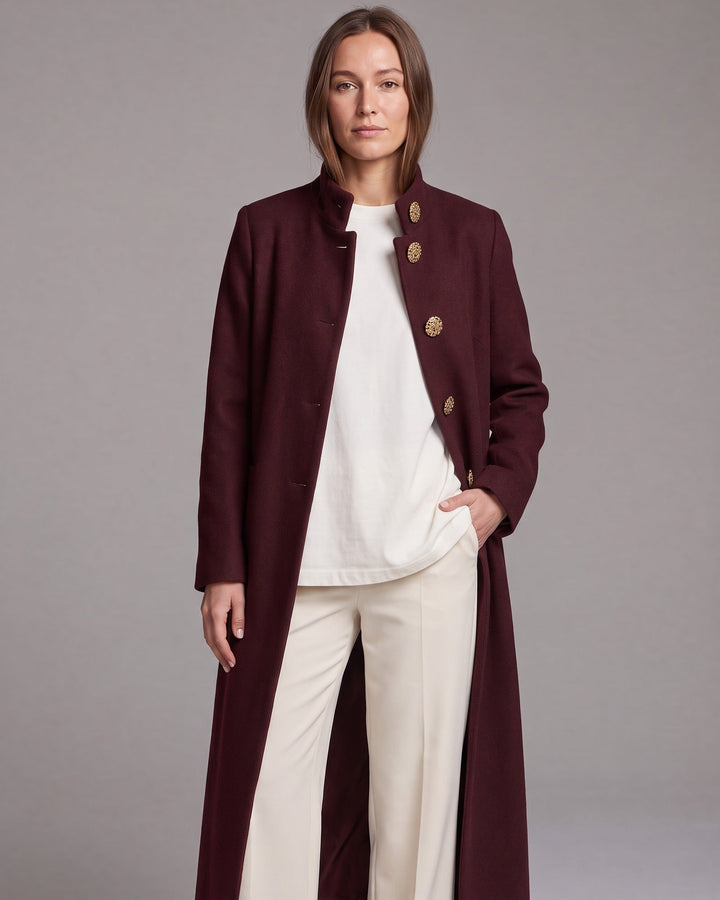 Gold Button Long Knit Gilet
