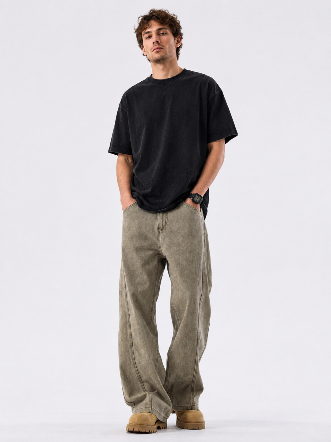 Harrington Oxford Loose-Fit Jeans For Men - Elena Harper