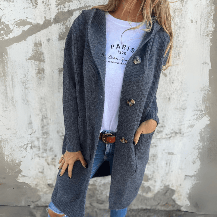 Women's Long Chic Cardigan for Effortless Style, view 4 - Elena Harper