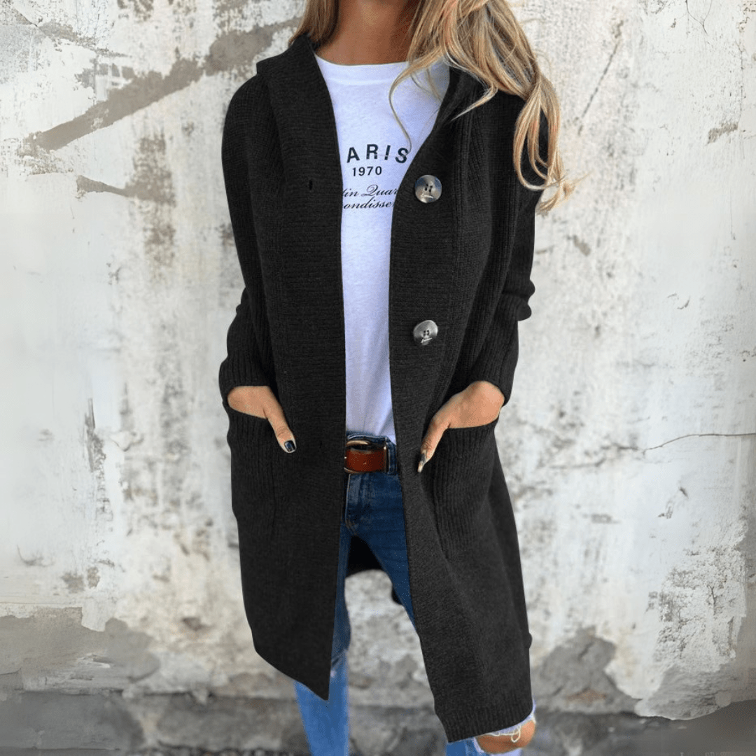 Women's Long Chic Cardigan for Effortless Style, view 5 - Elena Harper