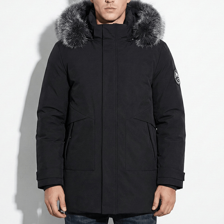 Men's Winter Parka Jacket with Hood – Water-Resistant