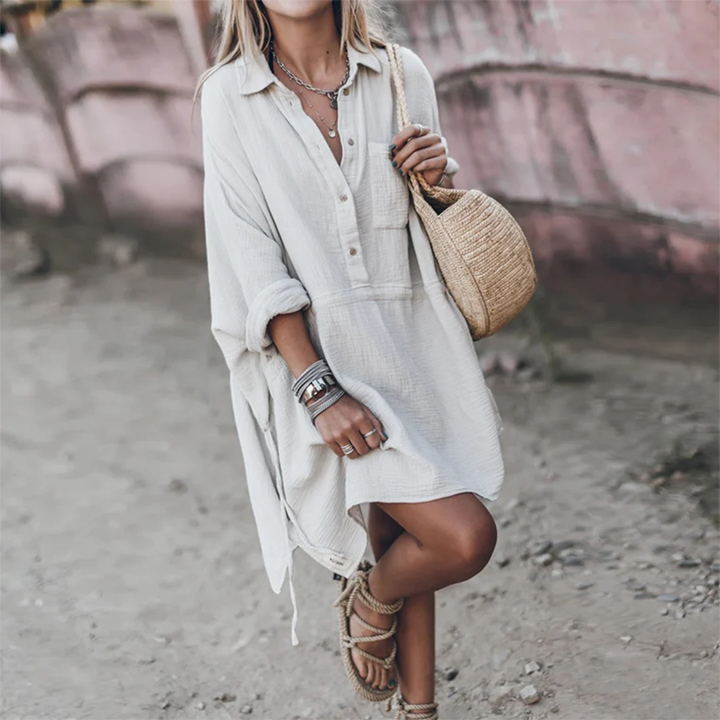 Celeste Ocean Breeze | Shirtdress - Lumina