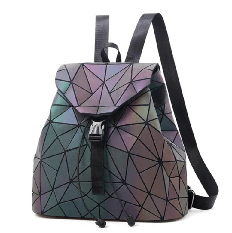 Reflective Color-Changing Women's Geometric Backpack