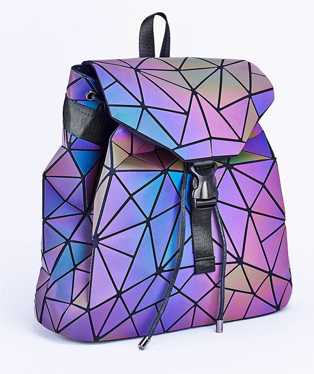 Reflective Color-Changing Women's Geometric Backpack