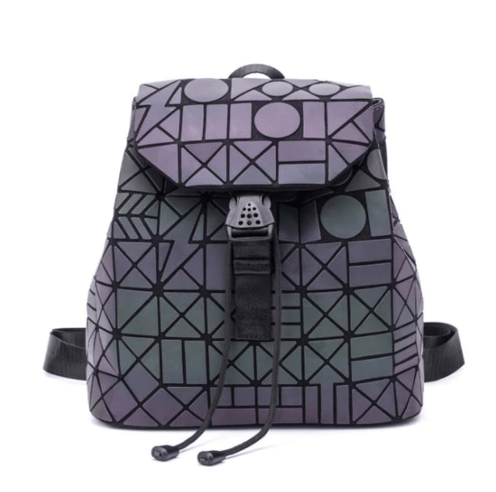 Reflective Color-Changing Women's Geometric Backpack