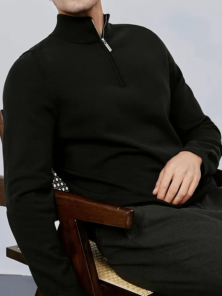 Antoine - Elegant Zip Neck Sweater