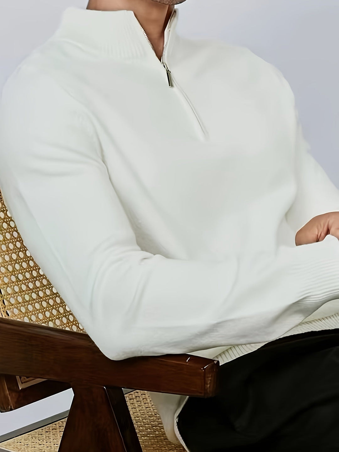 Antoine - Elegant Zip Neck Sweater