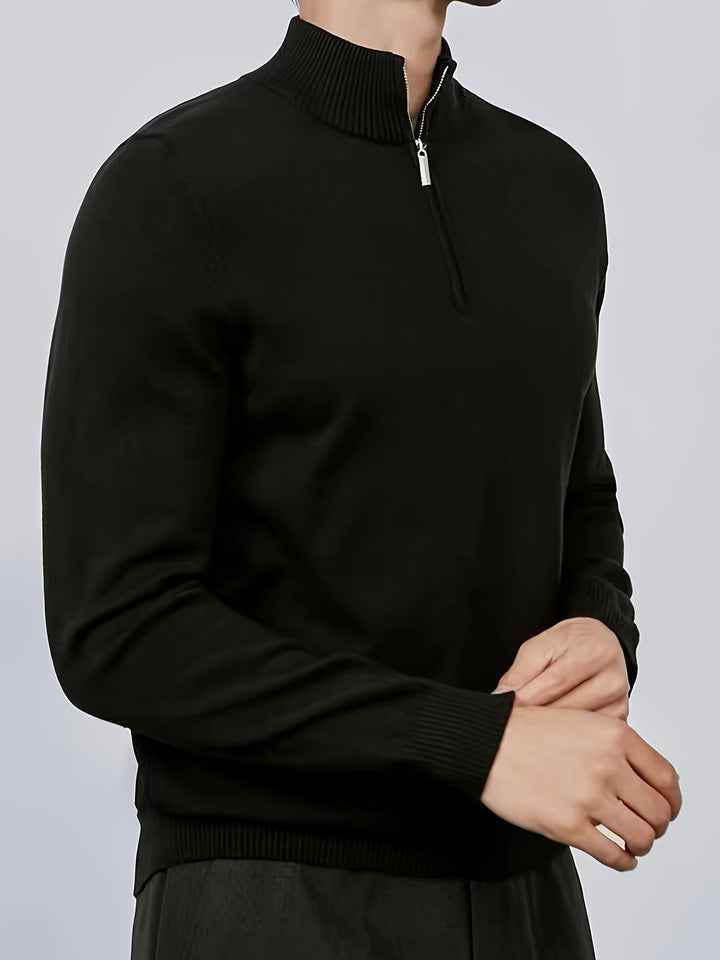 Antoine - Elegant Zip Neck Sweater
