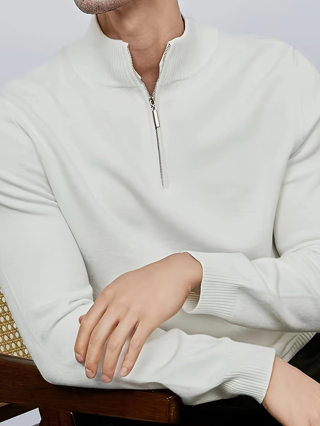 Antoine - Elegant Zip Neck Sweater