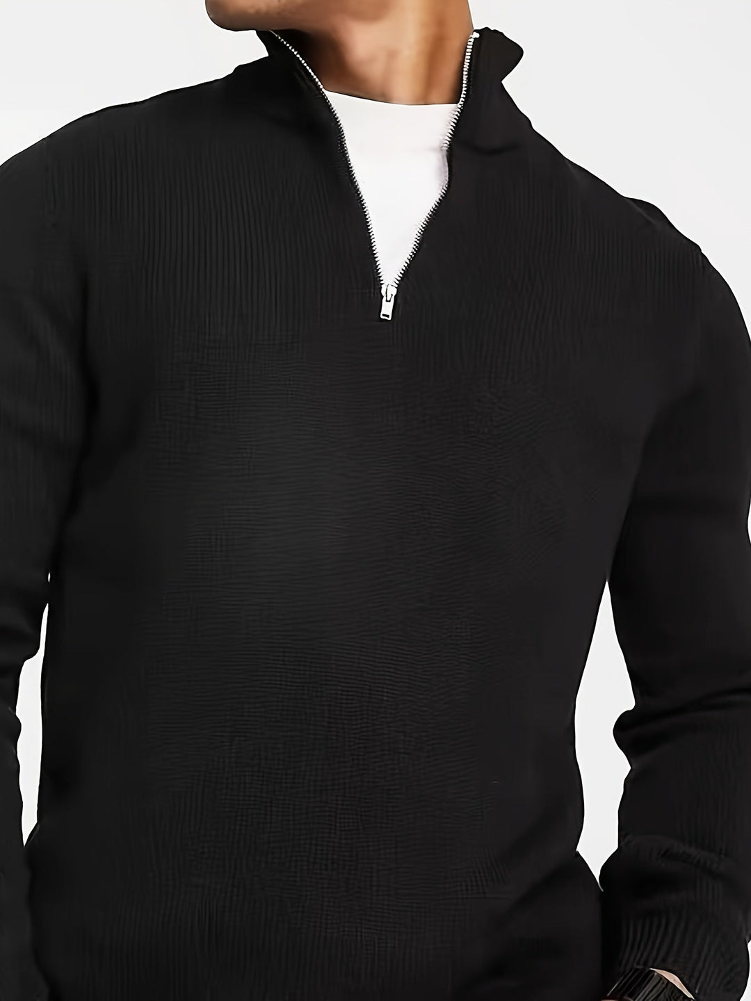 Antoine - Elegant Zip Neck Sweater