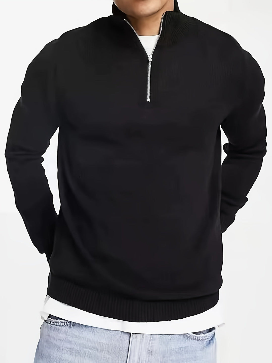Antoine - Elegant Zip Neck Sweater