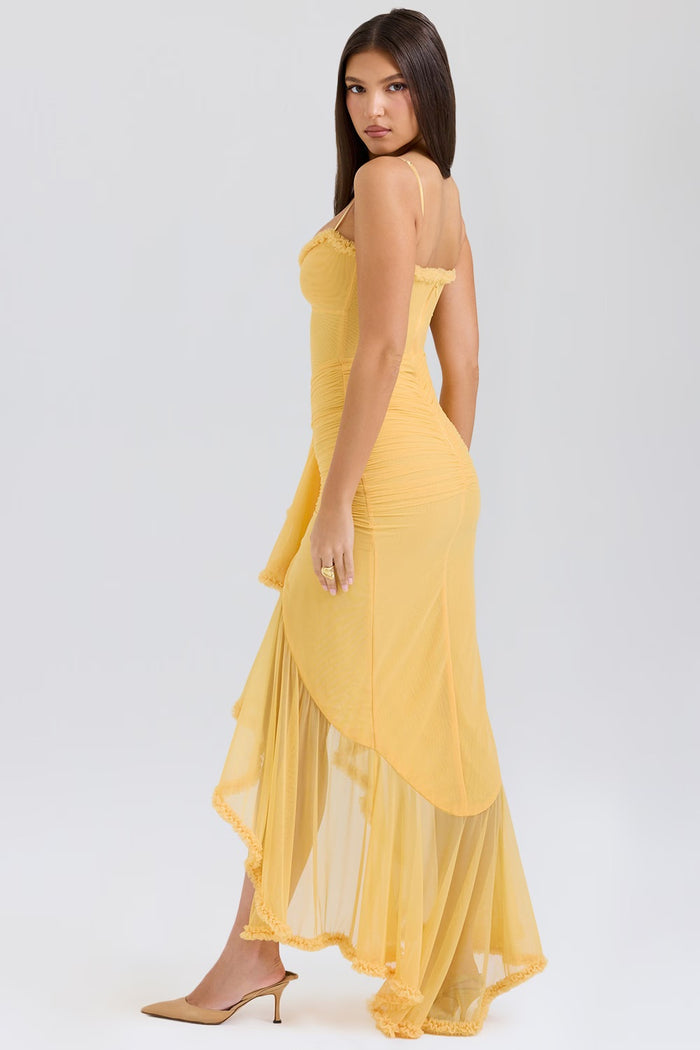 Della Vintage-inspired Ruffle Front Dress - Elena Harper