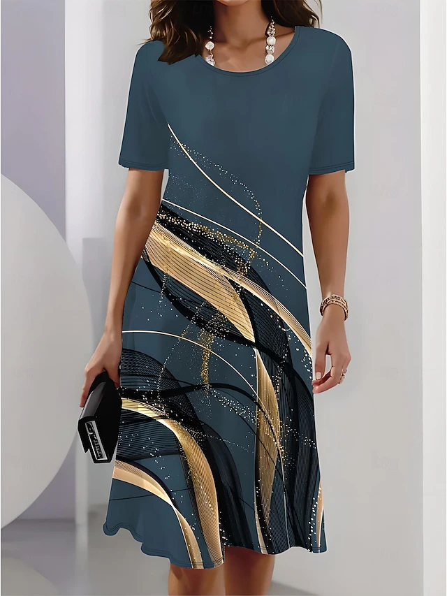 Tessa Elegant Flowing Midi Dress, view 5 - Elena Harper