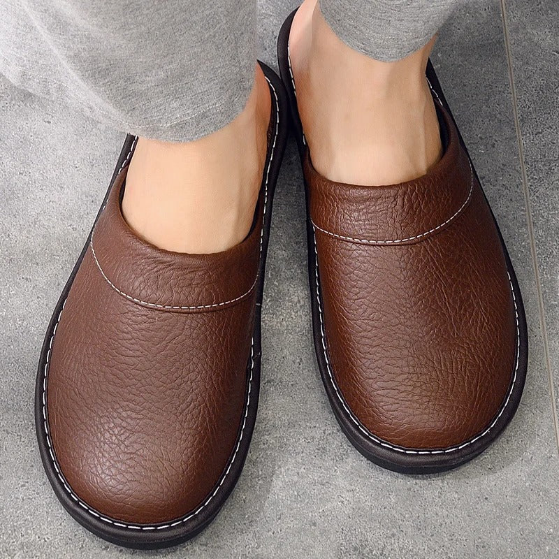 Comfortable Vegan Leather Slippers Luxury and Relaxation - Elena Harper