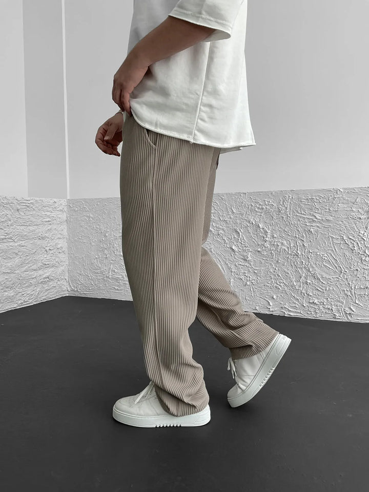 Marion Casual Loose Cord Pants with Drawstring, view 8 - Elena Harper