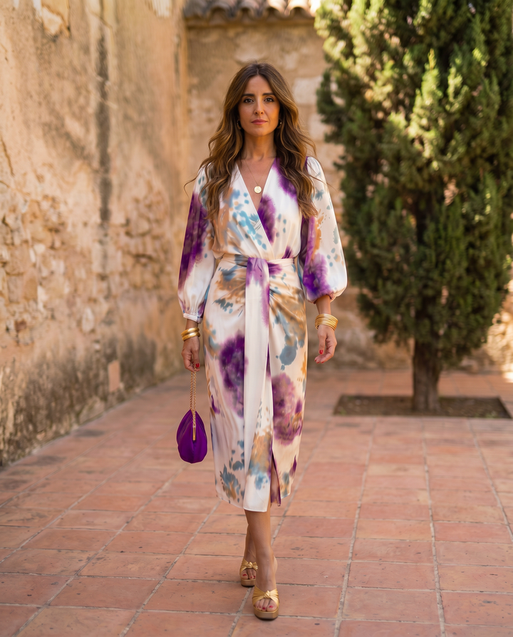 Magnificent ultrahigh-resolution image of the Sophia two-piece spring dress by Emma & Rose Cape Town, featuring elegant fabric and stylish design.