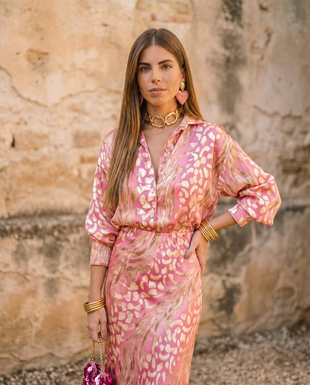 Elegant two-piece event dress by Emma & Rose Cape Town, featuring a flowing design and intricate details.
