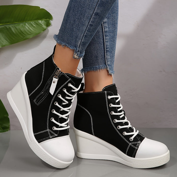 Sara Chic Wedge Sneakers - Elena Harper