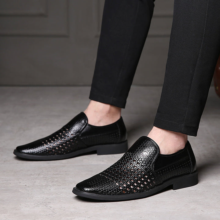 Leopoldo Elegant Woven Loafer, view 8 - Elena Harper