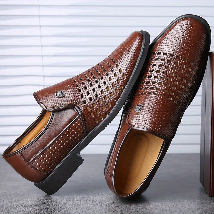 Leopoldo Elegant Woven Loafer, view 6 - Elena Harper
