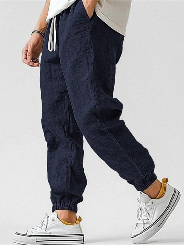 Lazaro Lightweight Linen Joggers, view 6 - Elena Harper