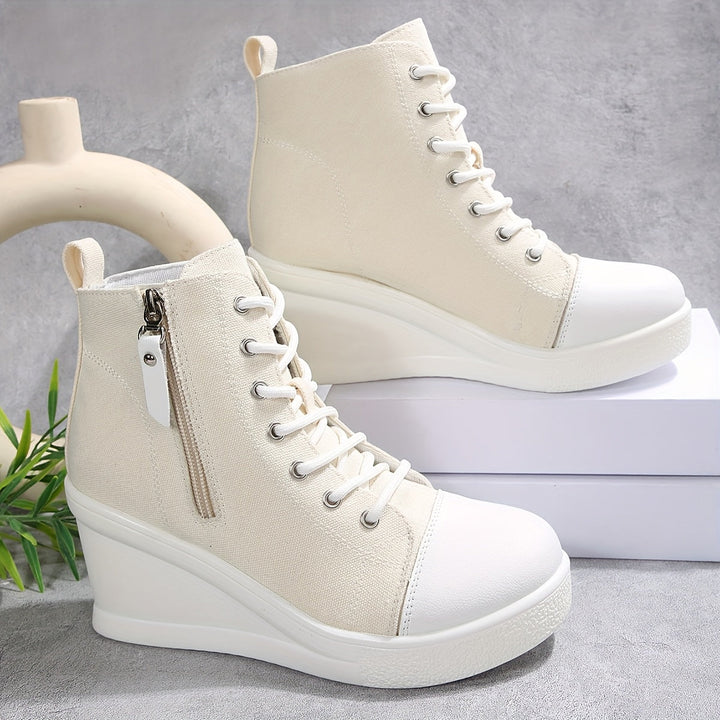 Sara Chic Wedge Sneakers, view 5 - Elena Harper