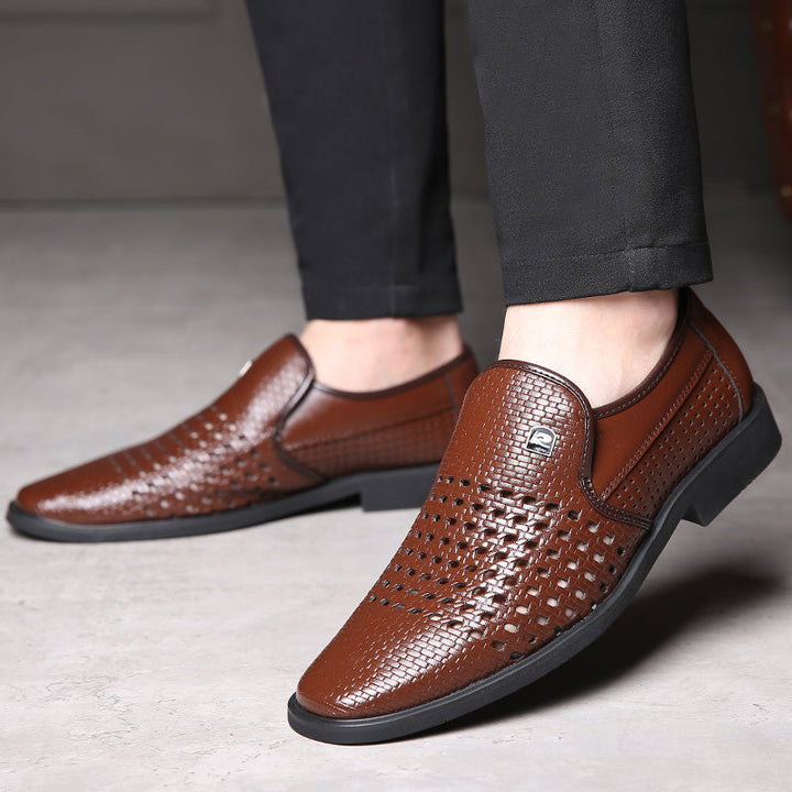 Leopoldo Elegant Woven Loafer, view 3 - Elena Harper