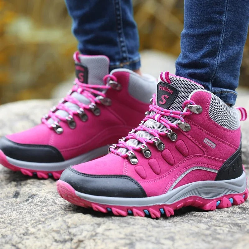 Unisex Waterproof Hiking Boots – Sturdy Outdoor Trekking Boots for Men and Women with All-Terrain Grip and Ankle Support