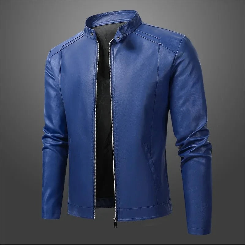 LAURENT MONACO | ELEGANT BIKER LEATHER JACKET FOR MEN