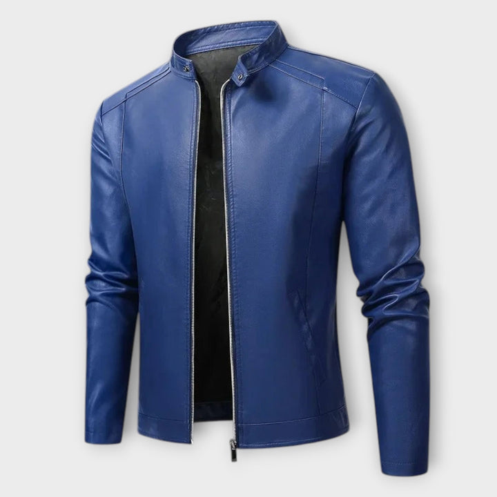 LAURENT MONACO | ELEGANT BIKER LEATHER JACKET FOR MEN