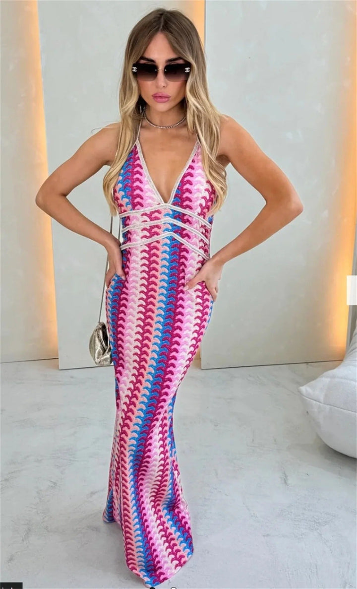 Arlette Boho Crochet Beach Tunic Dress - Elena Harper